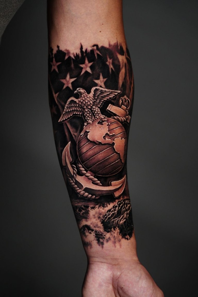 black and gray tattoo half sleeve