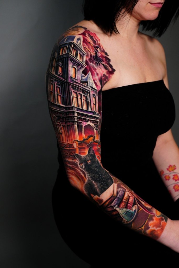 color tattoo for girl