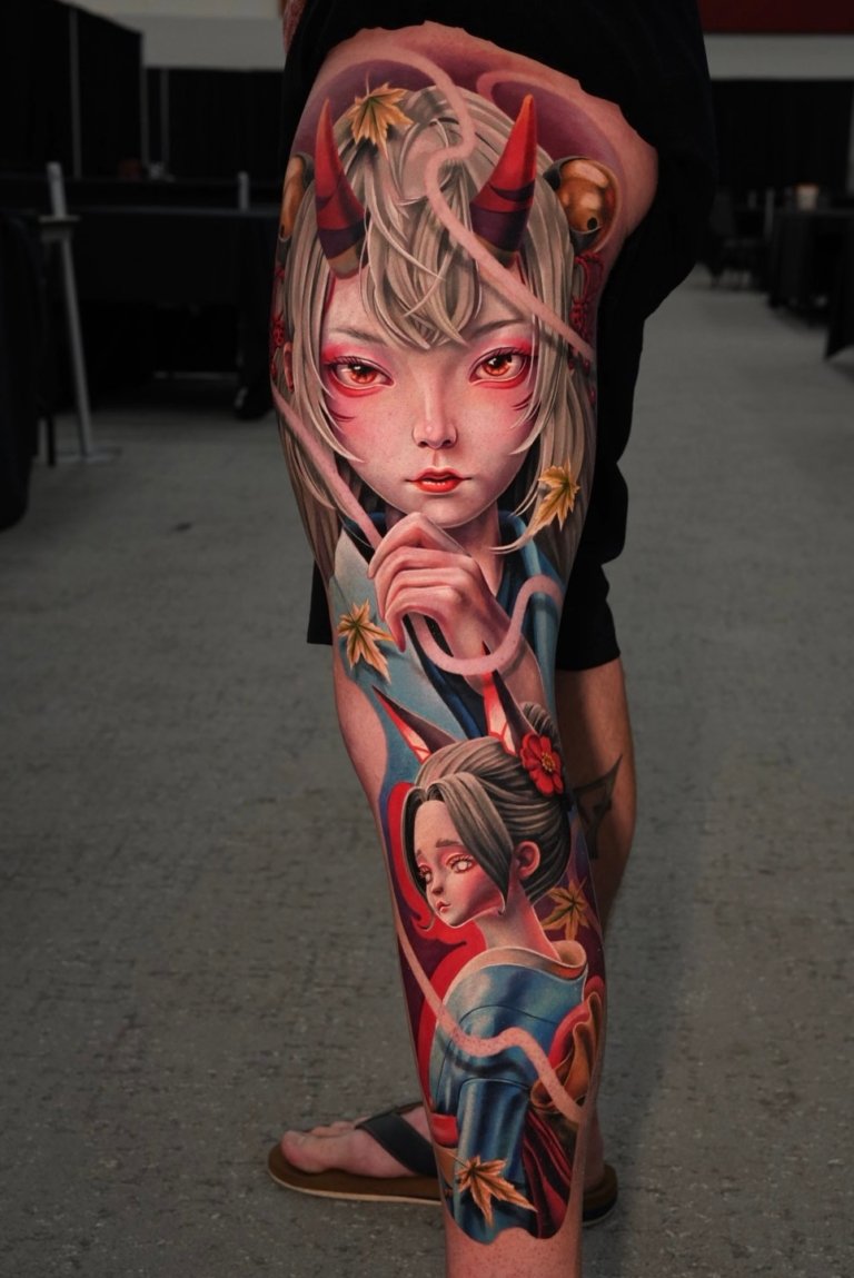 evil doll - minh's special tattoo style