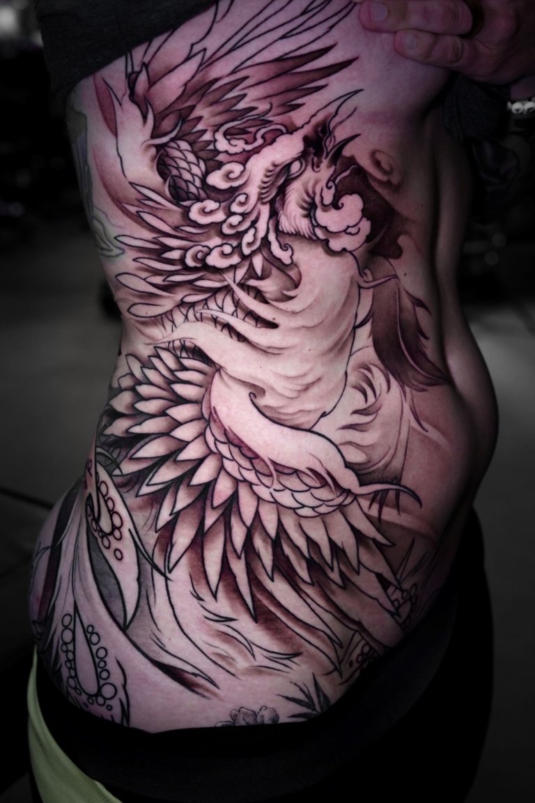 fine line tattoo ribs