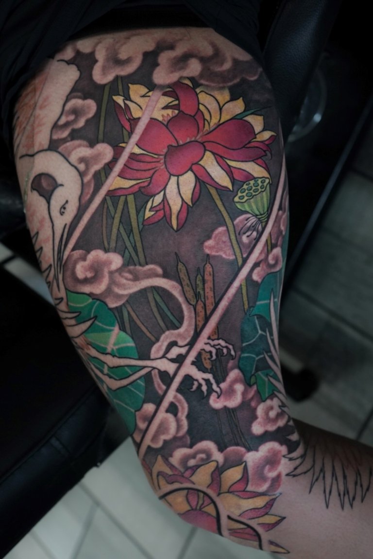 japanese tattoo upper leg