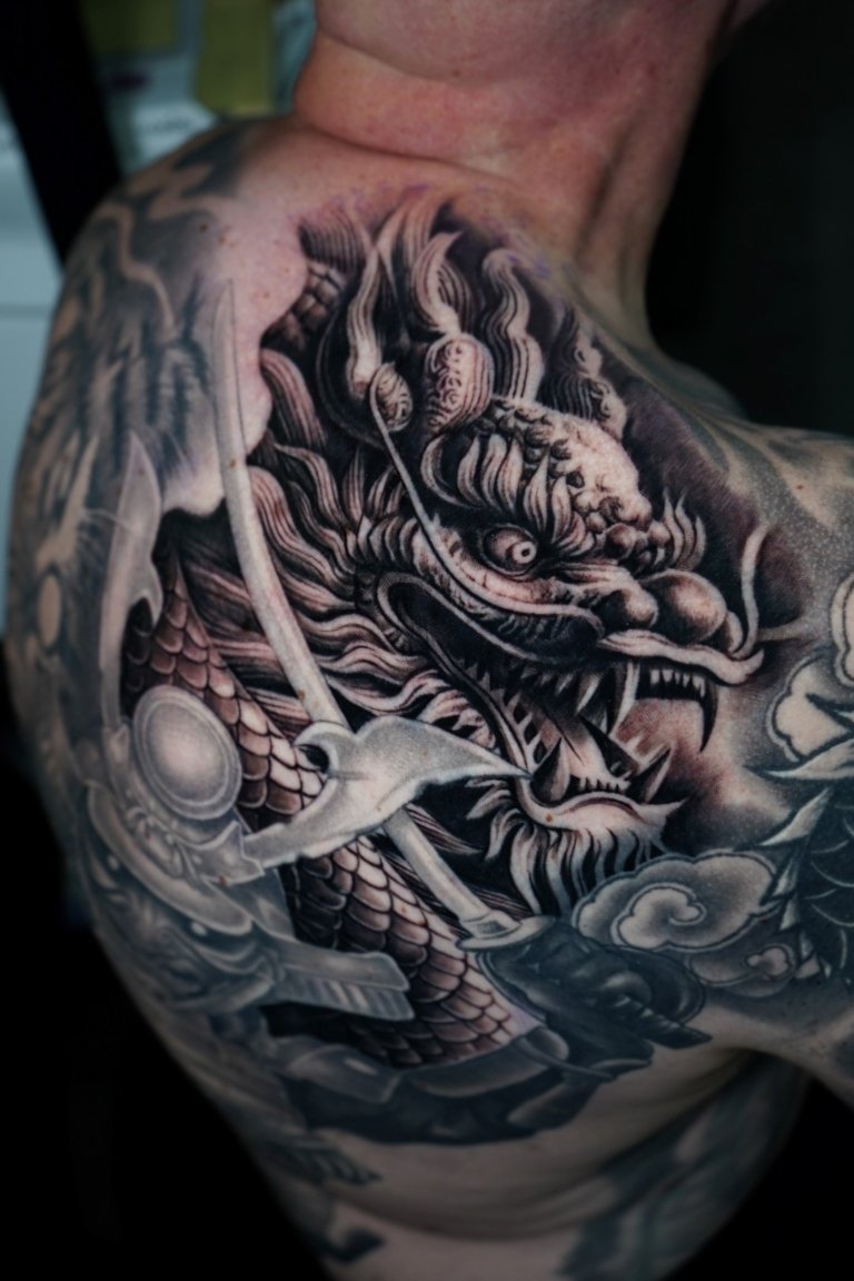 realism tattoo on back