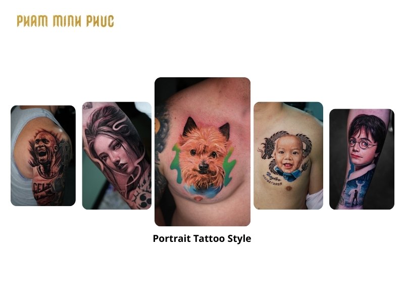 Portrait tattoo style