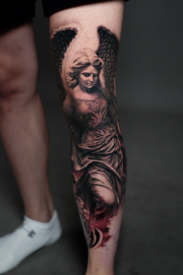 angel tattoo full sleeve