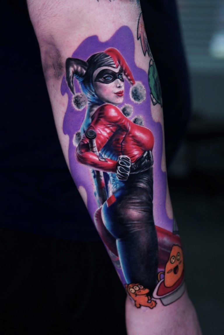 full arm fantasy tattoo