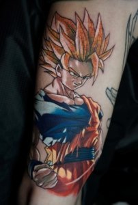 goku anime tattoo