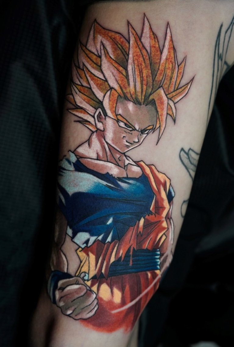 goku anime tattoo