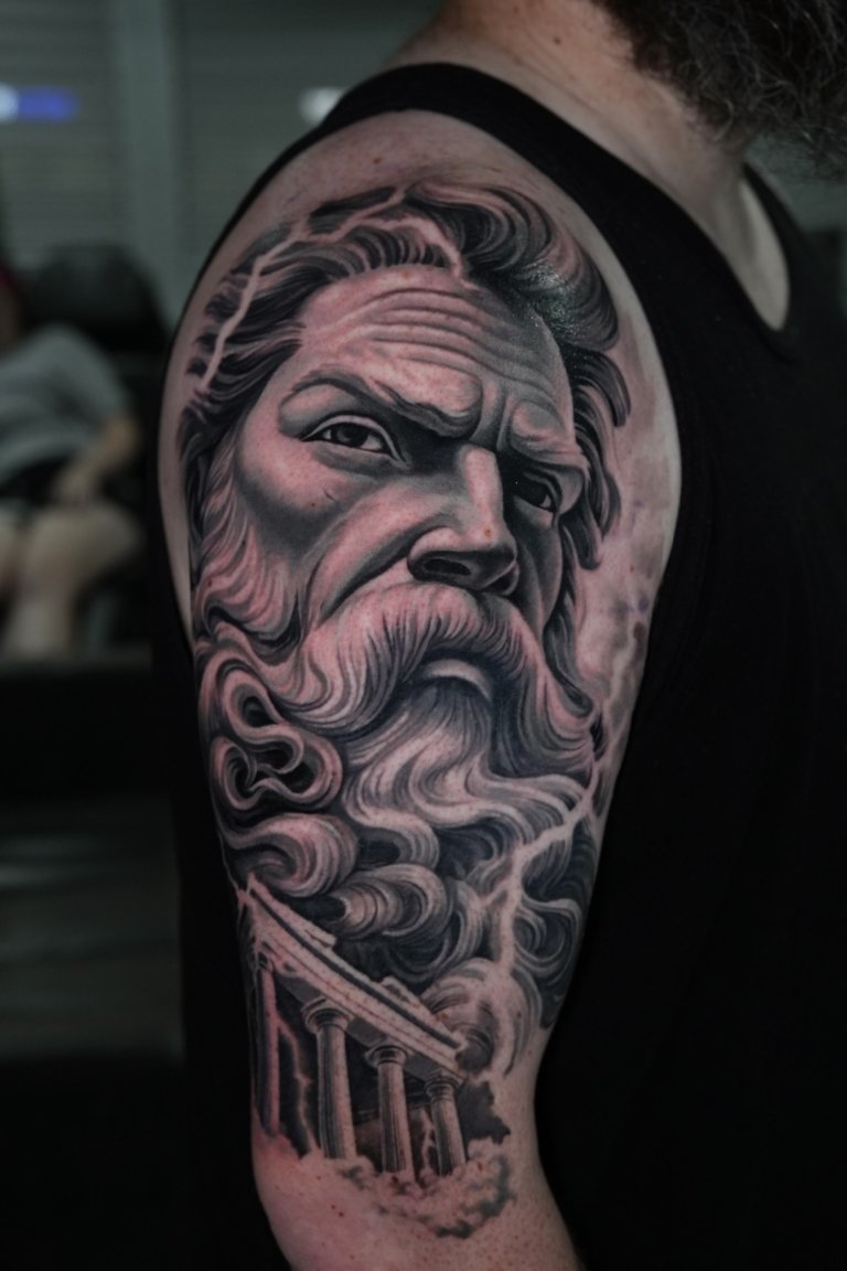 half sleeve fantasy tattoo