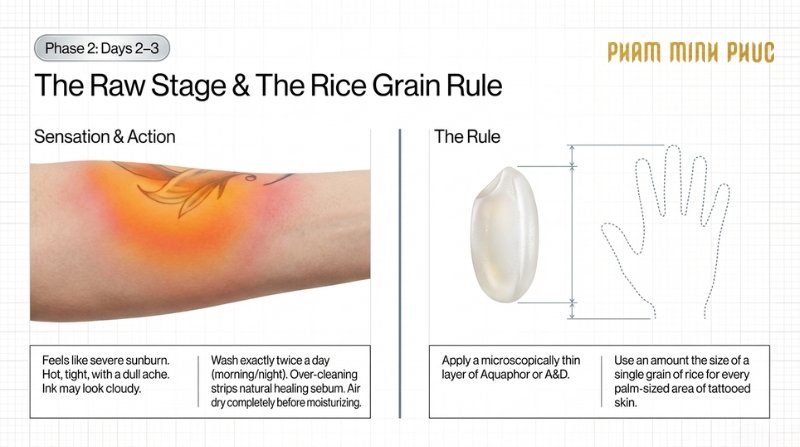 day 2-3 tattoo aftercare