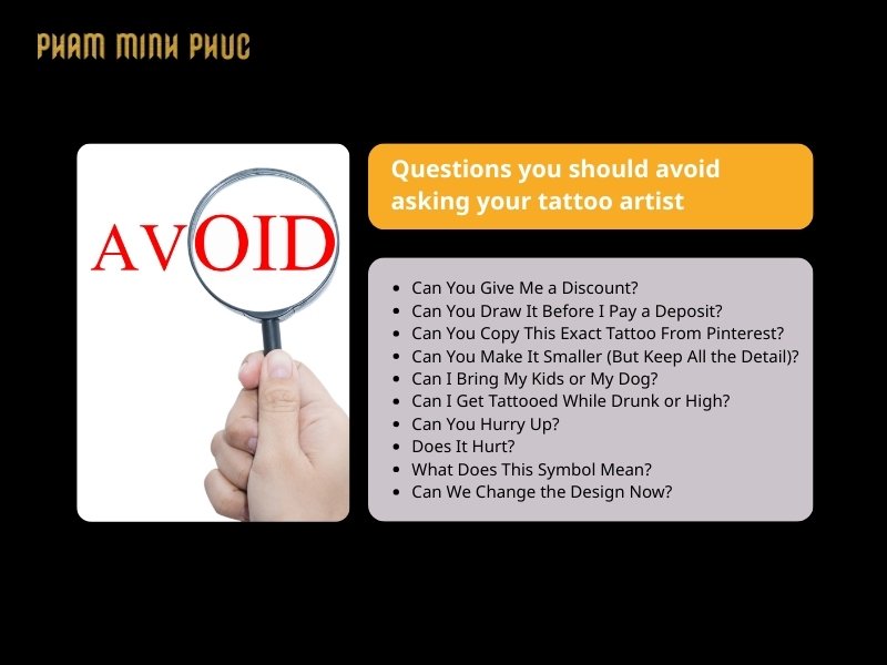 questions avoid asking tattoo artist