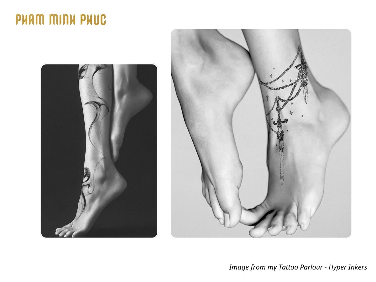 Ankle to foot tattoo
