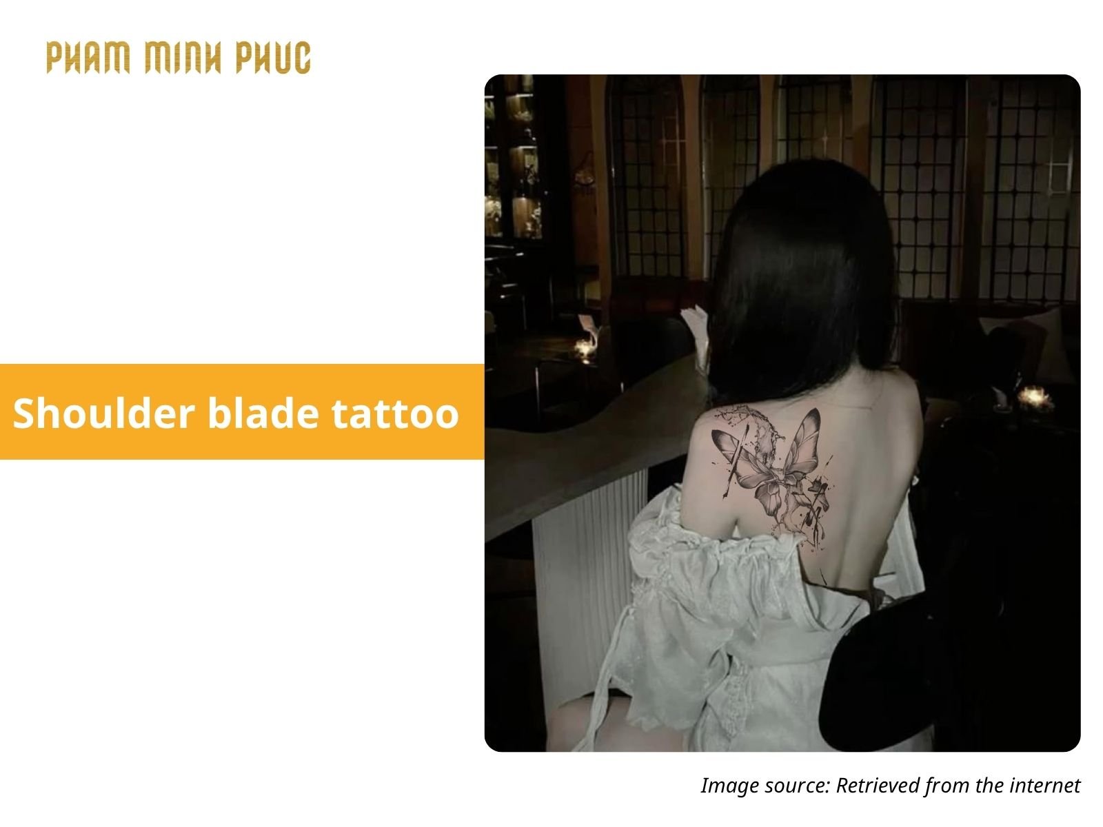butterfly shoulder blade tattoo