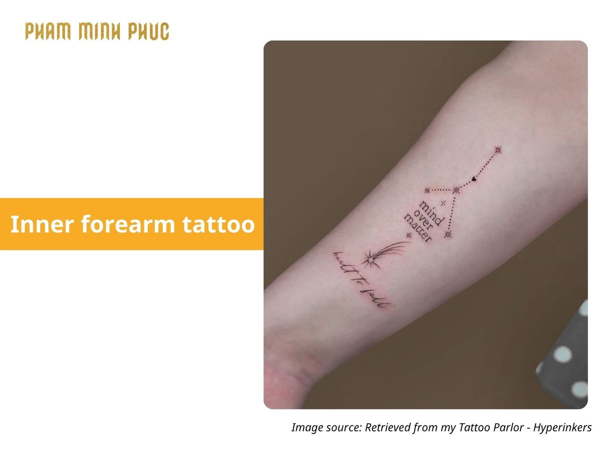 fineline inner forearm tattoo