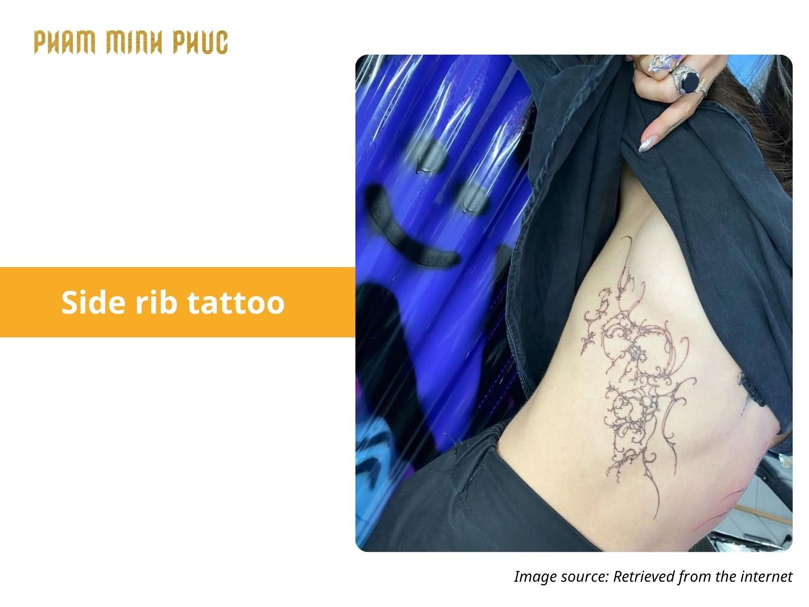 fineline side rib tattoo
