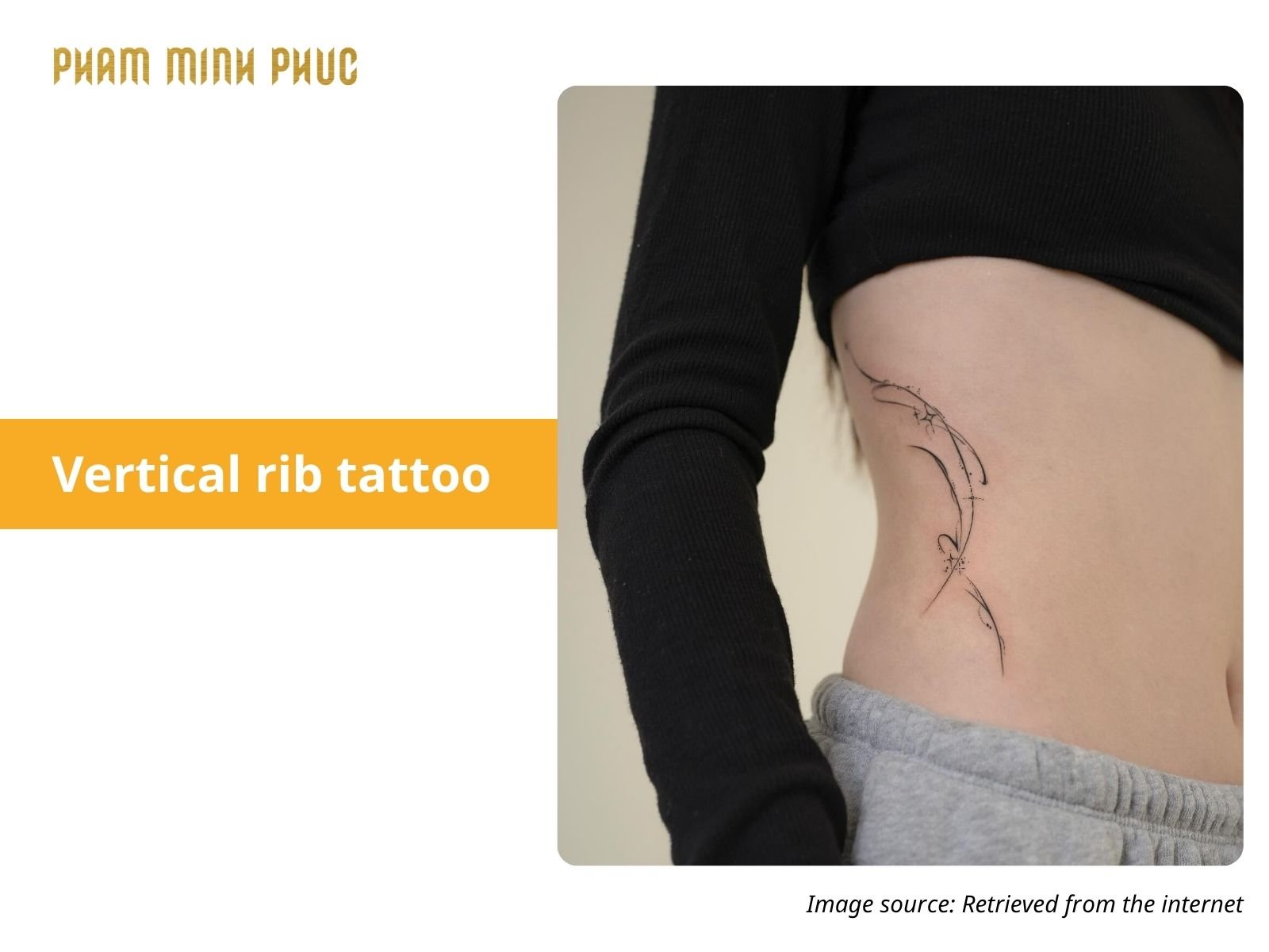 fineline vertical rib tattoo