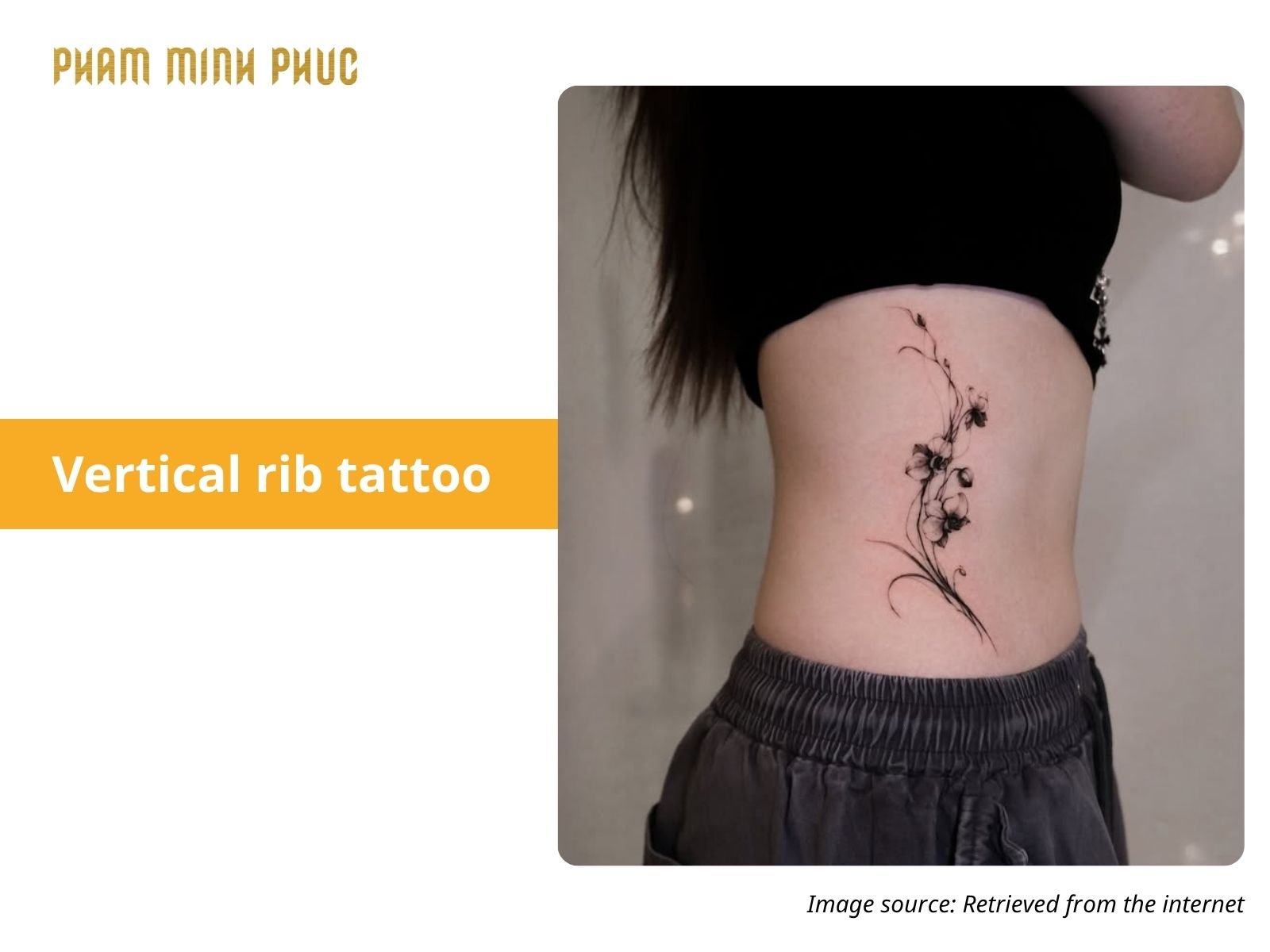 fineline vertical rib tattoo
