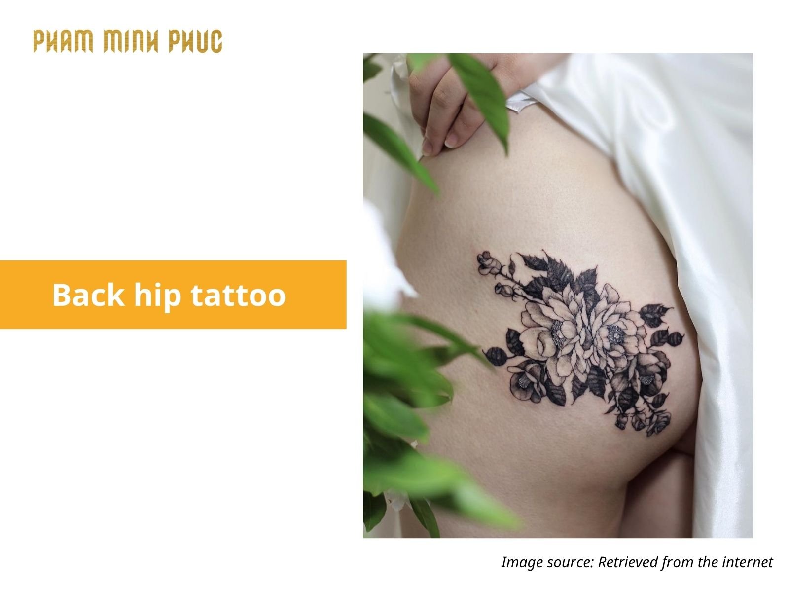 floral side hip tattoo