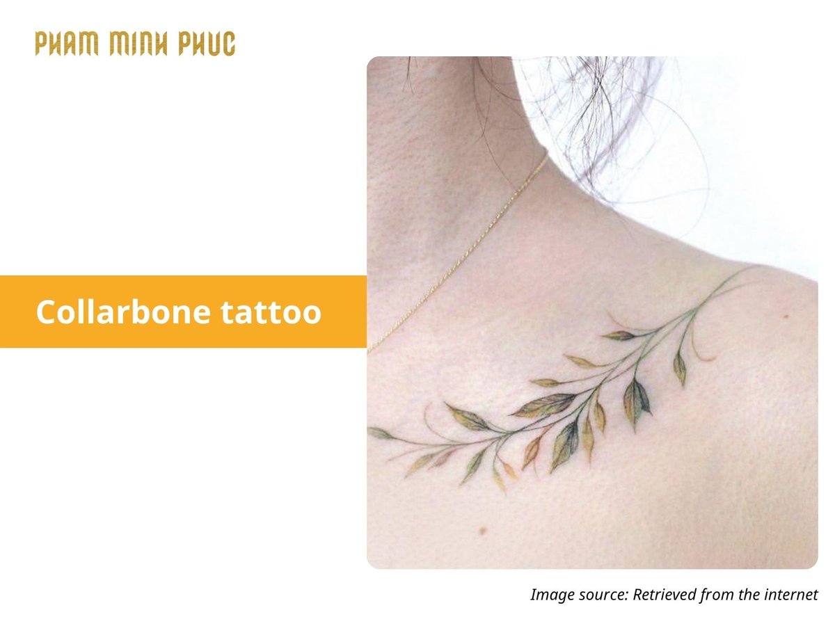 Floral collarbone tattoo ideas