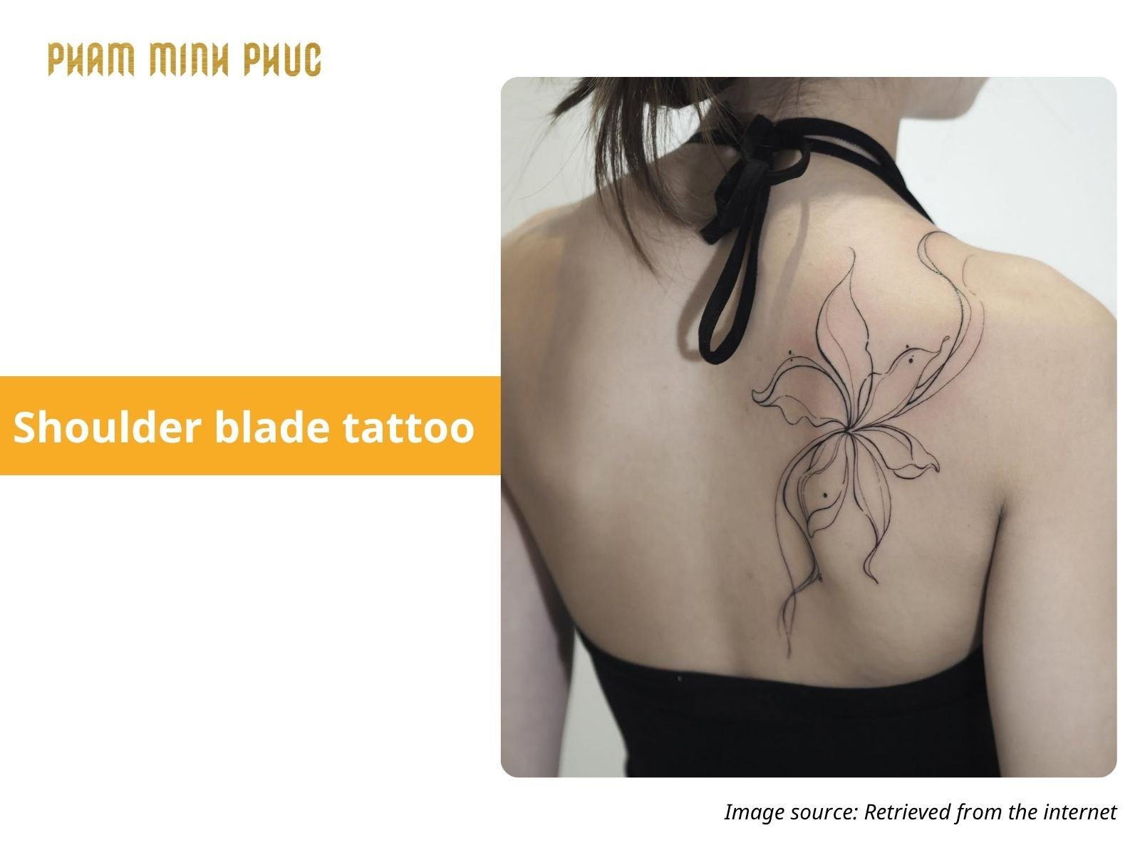 floral shoulder blade tattoo
