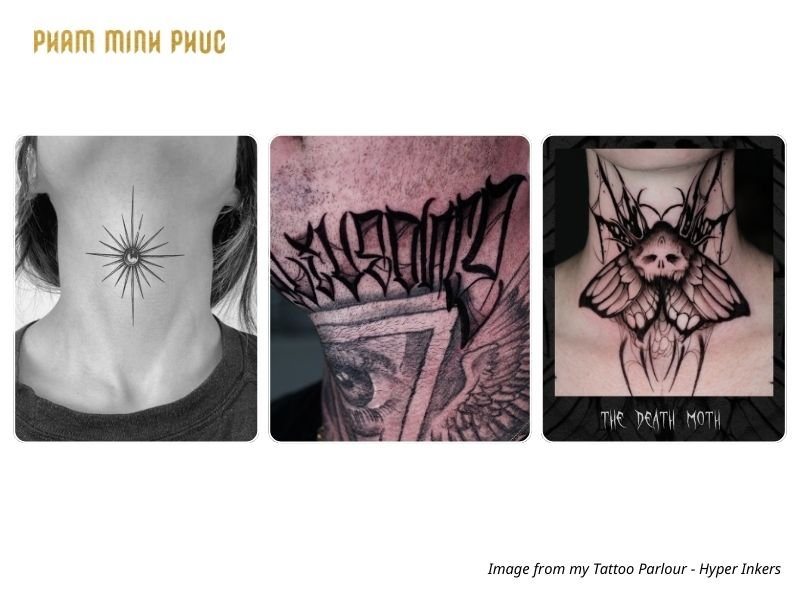 Front of neck tattoo placement