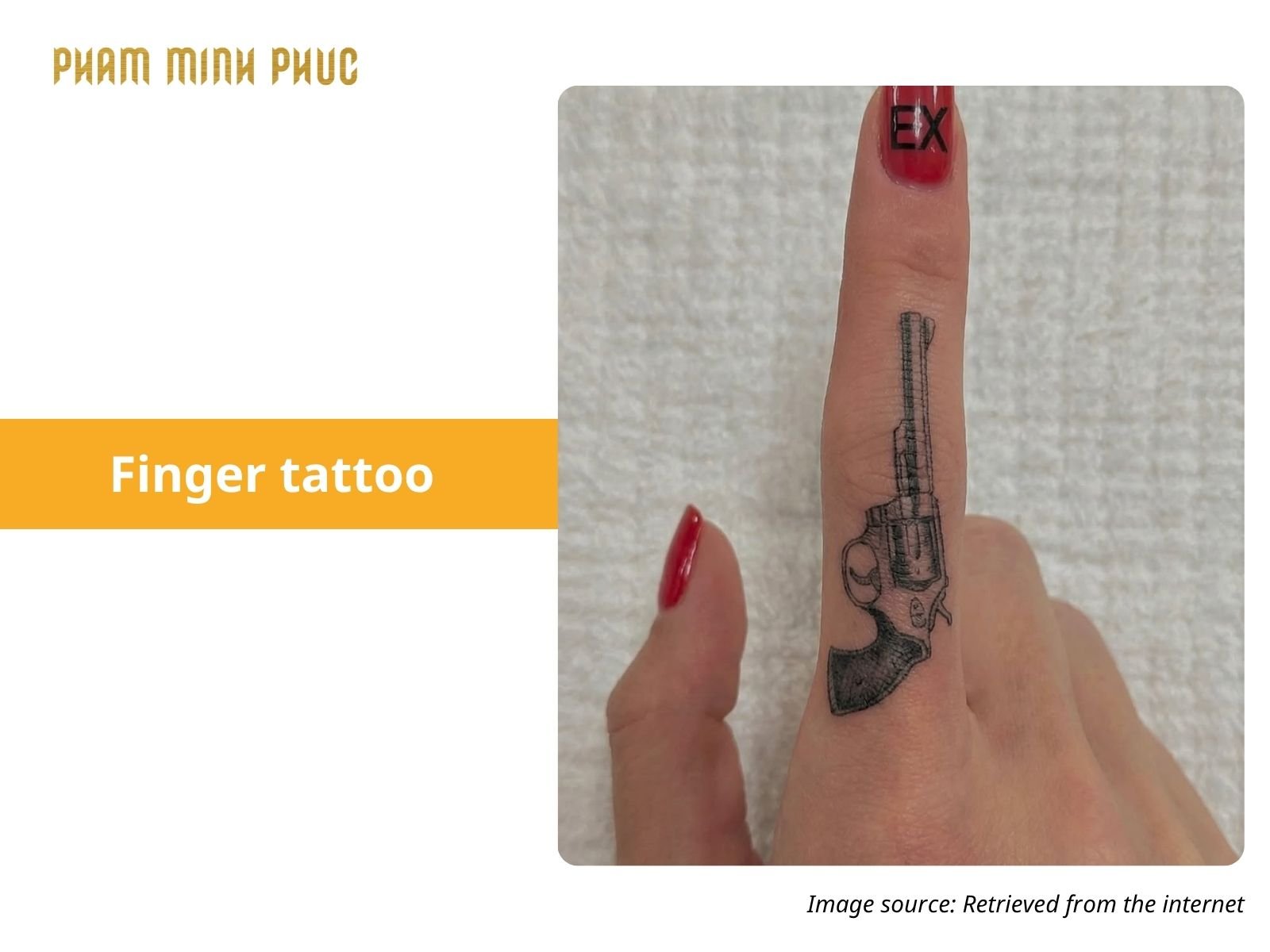 gun finger tattoo