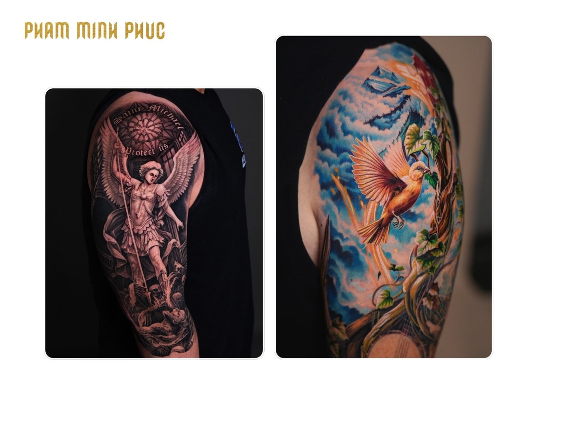 half sleeve tattoo placement