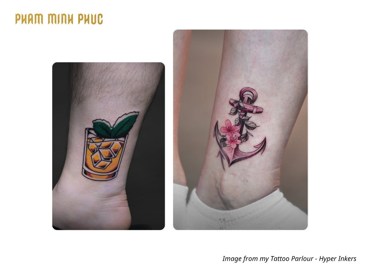 Inner ankle tattoo