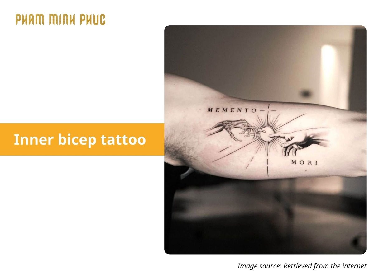 inner bicep tattoo idea