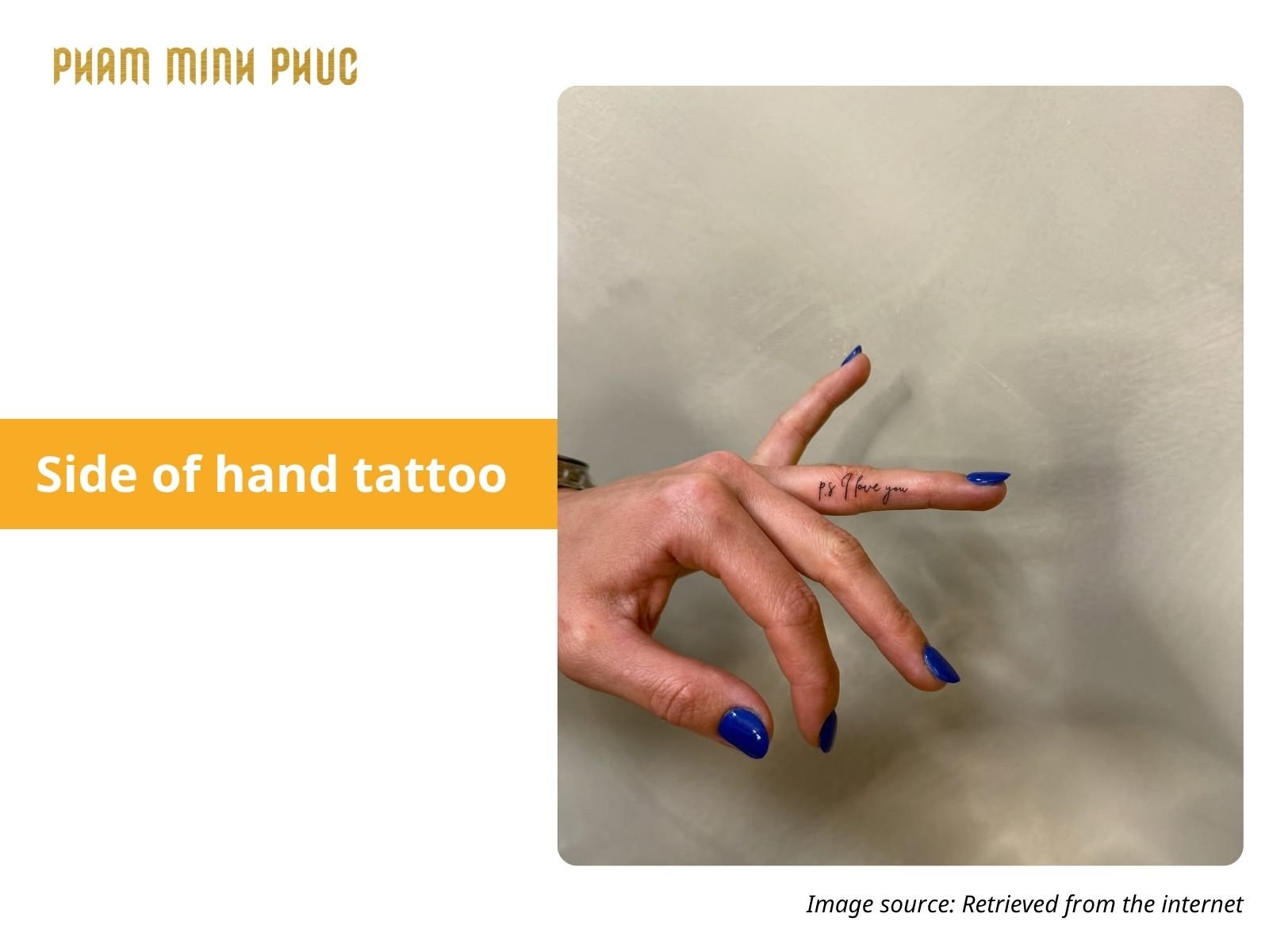letter side of hand tattoo
