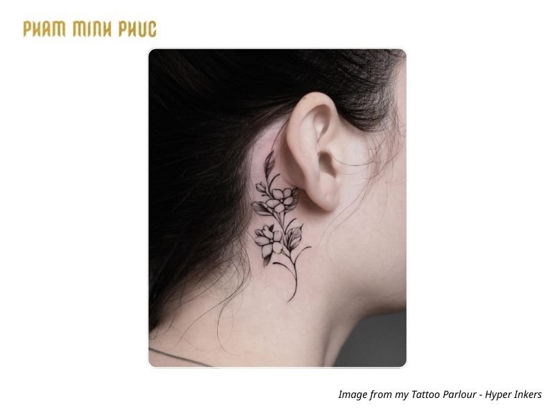 behind the ear tattoo placement