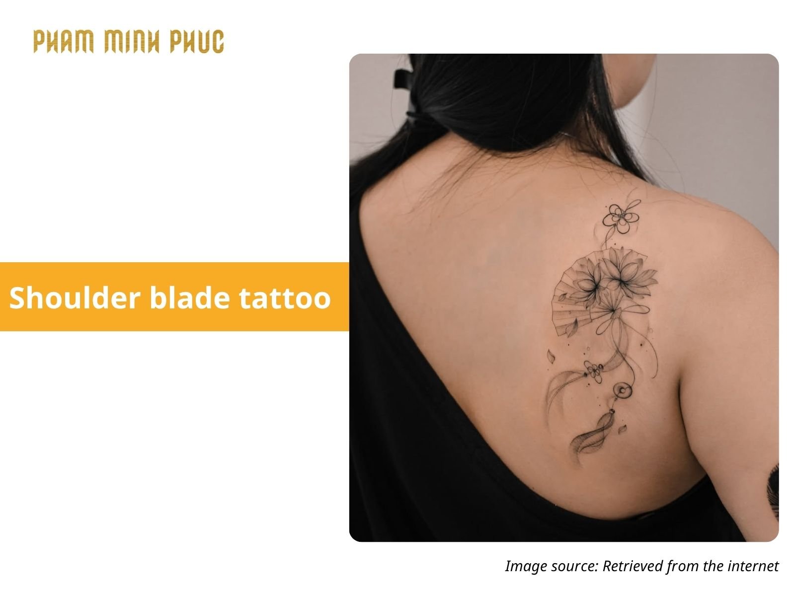 minimal shoulder blade tattoo