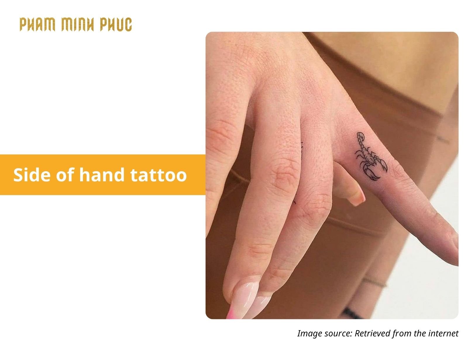minimal side of hand tattoo
