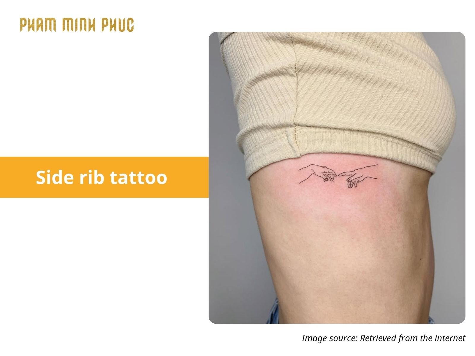 minimal side rib tattoo