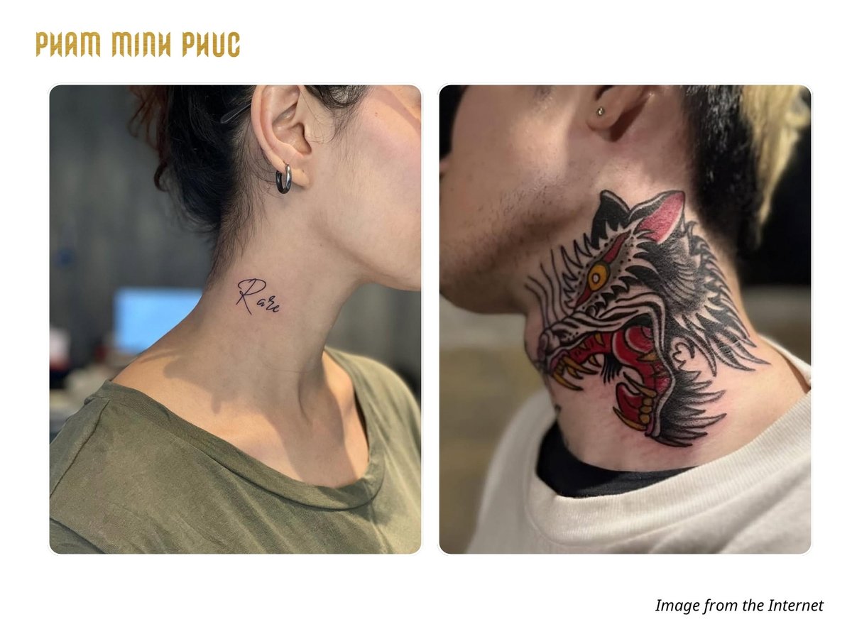 The side of neck tattoo placement