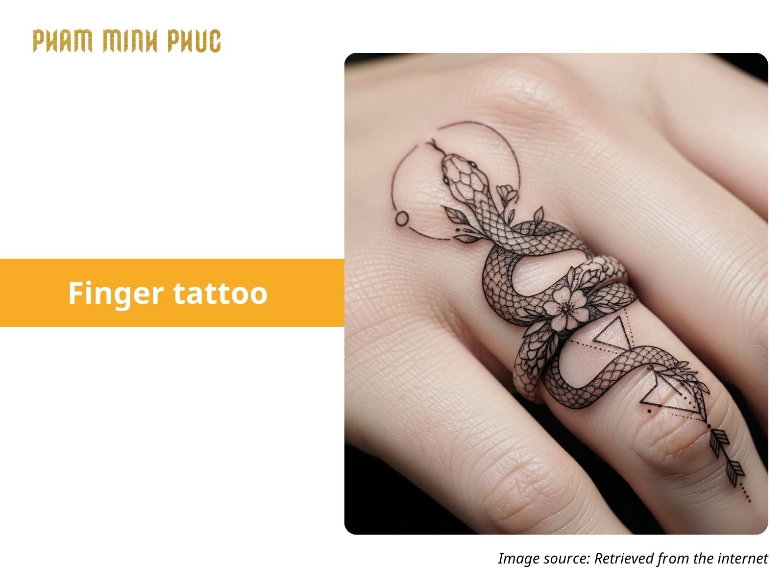 snake finger tattoo