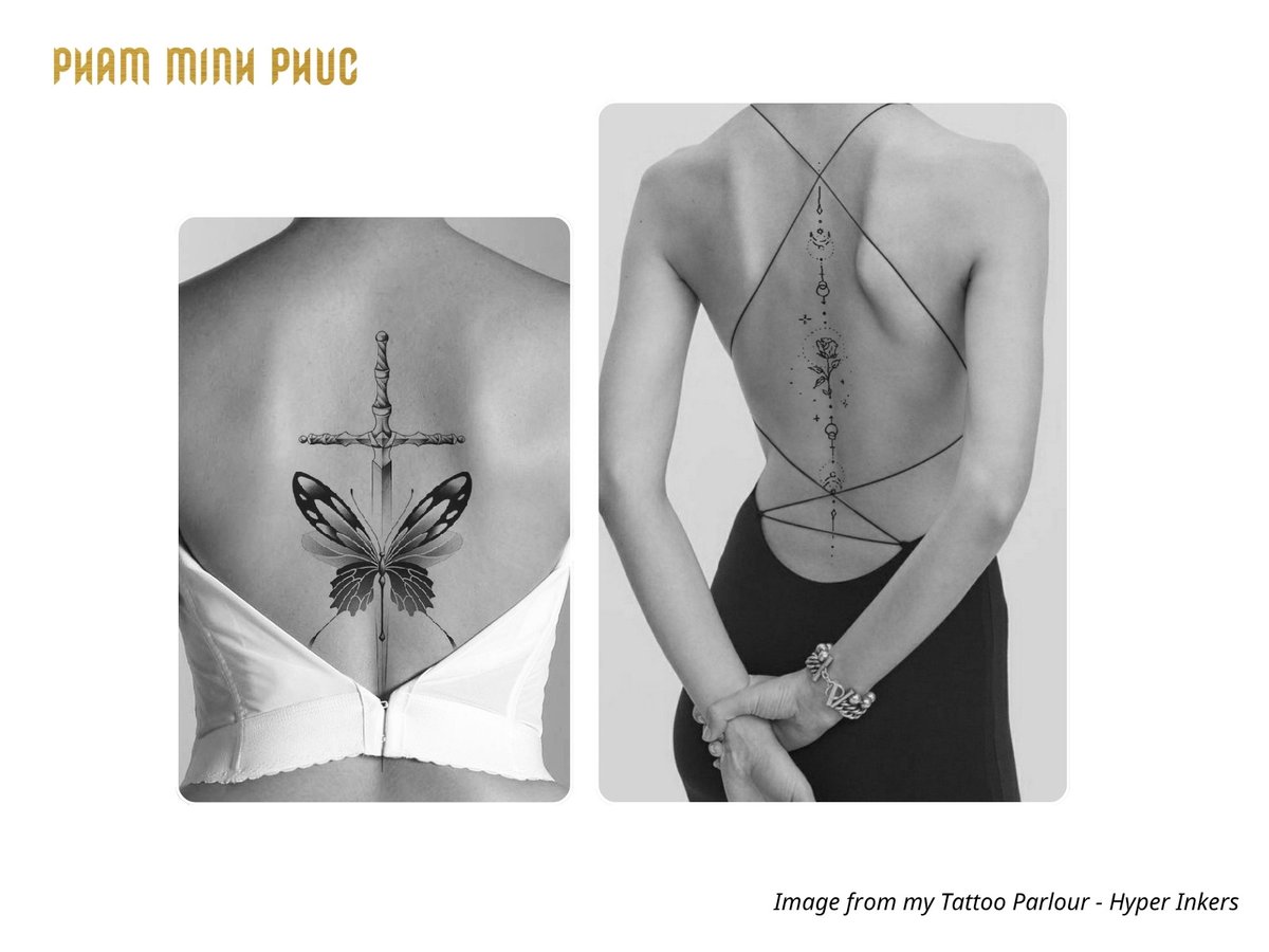 Spine tattoo placement
