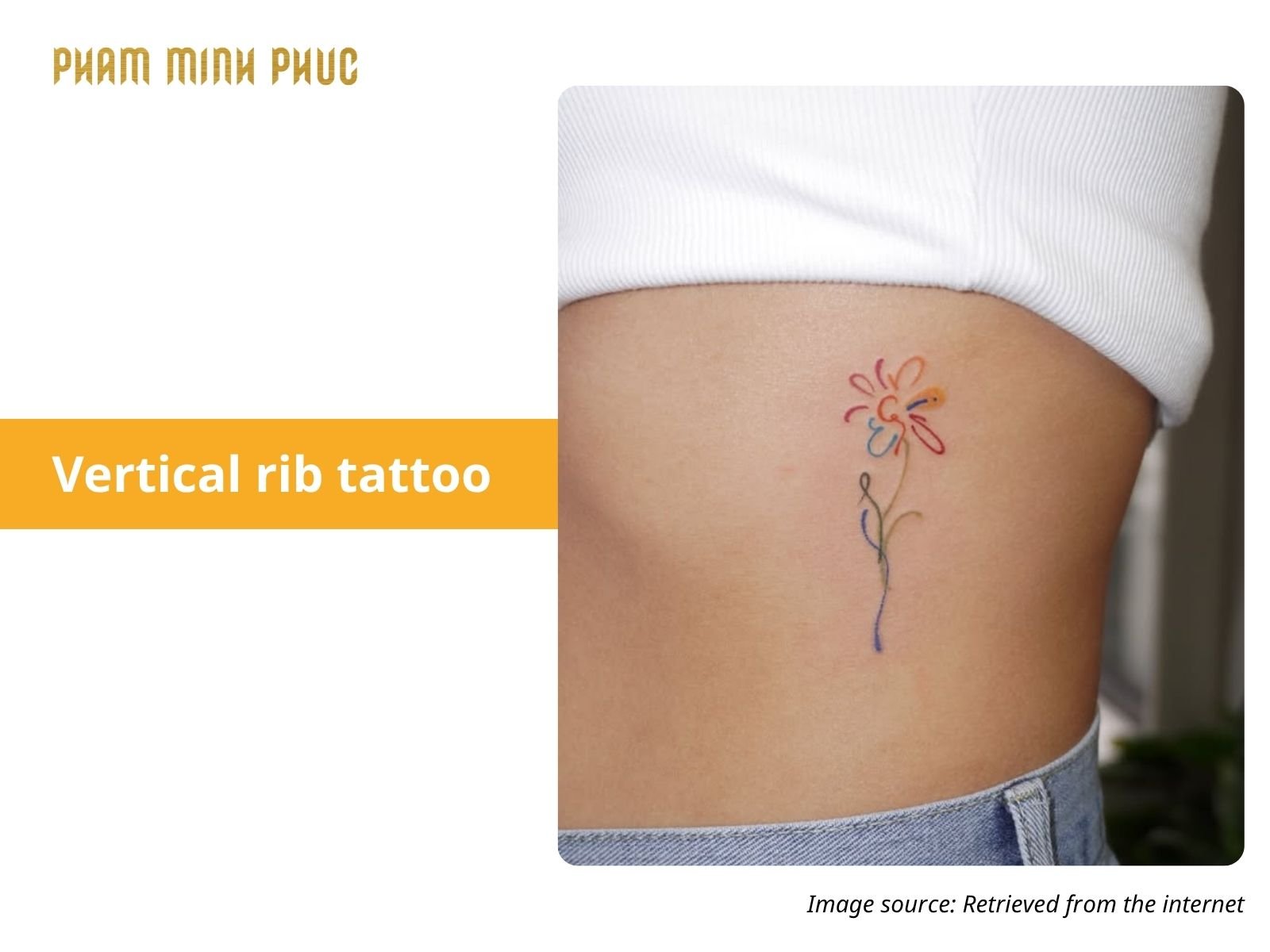symbol vertical rib tattoo