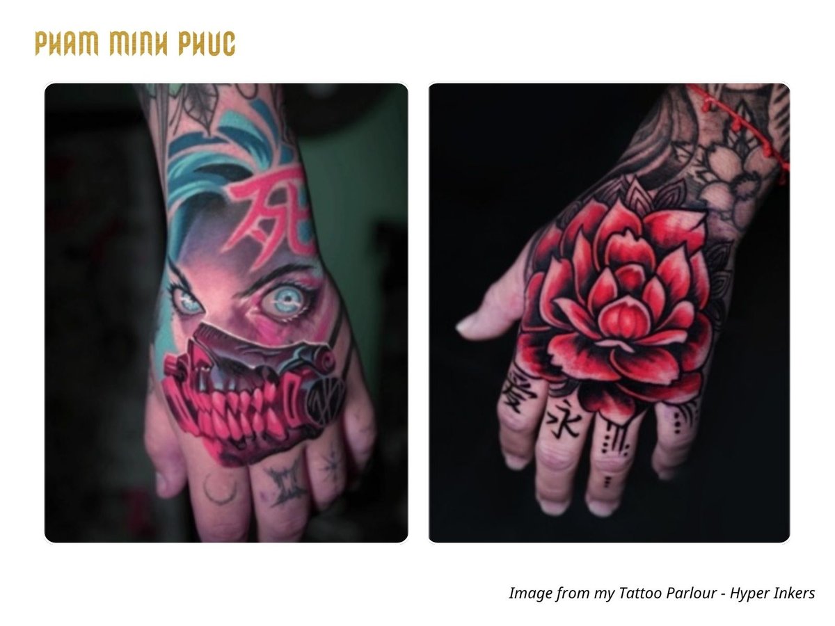 Back of hand tattoo