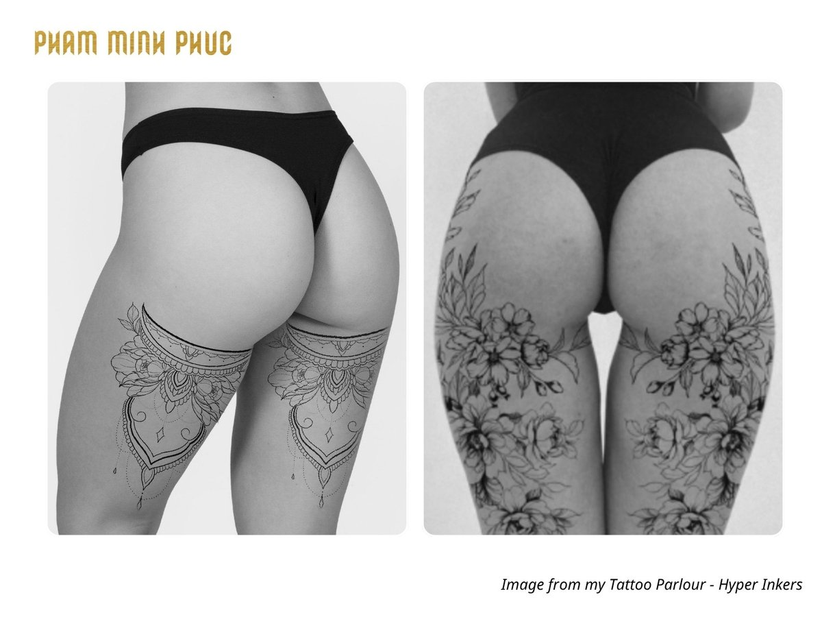 back of the thigh tattoo