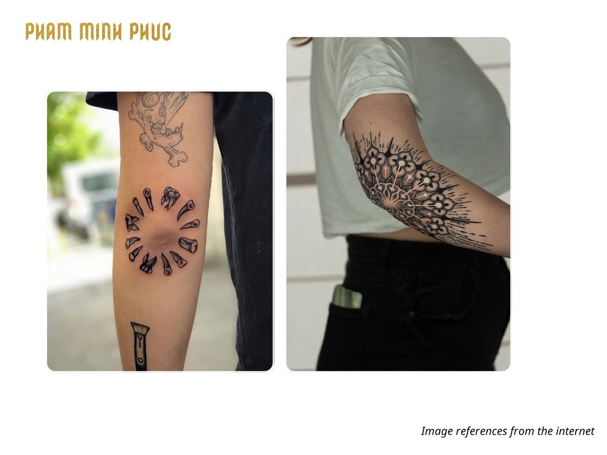 the elbow tattoo placement