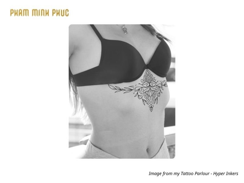 the lower sternum tattoo idea for women