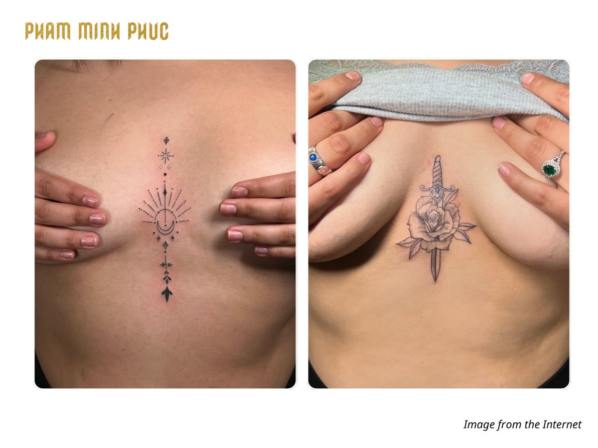 the mid sternum tattoo placement