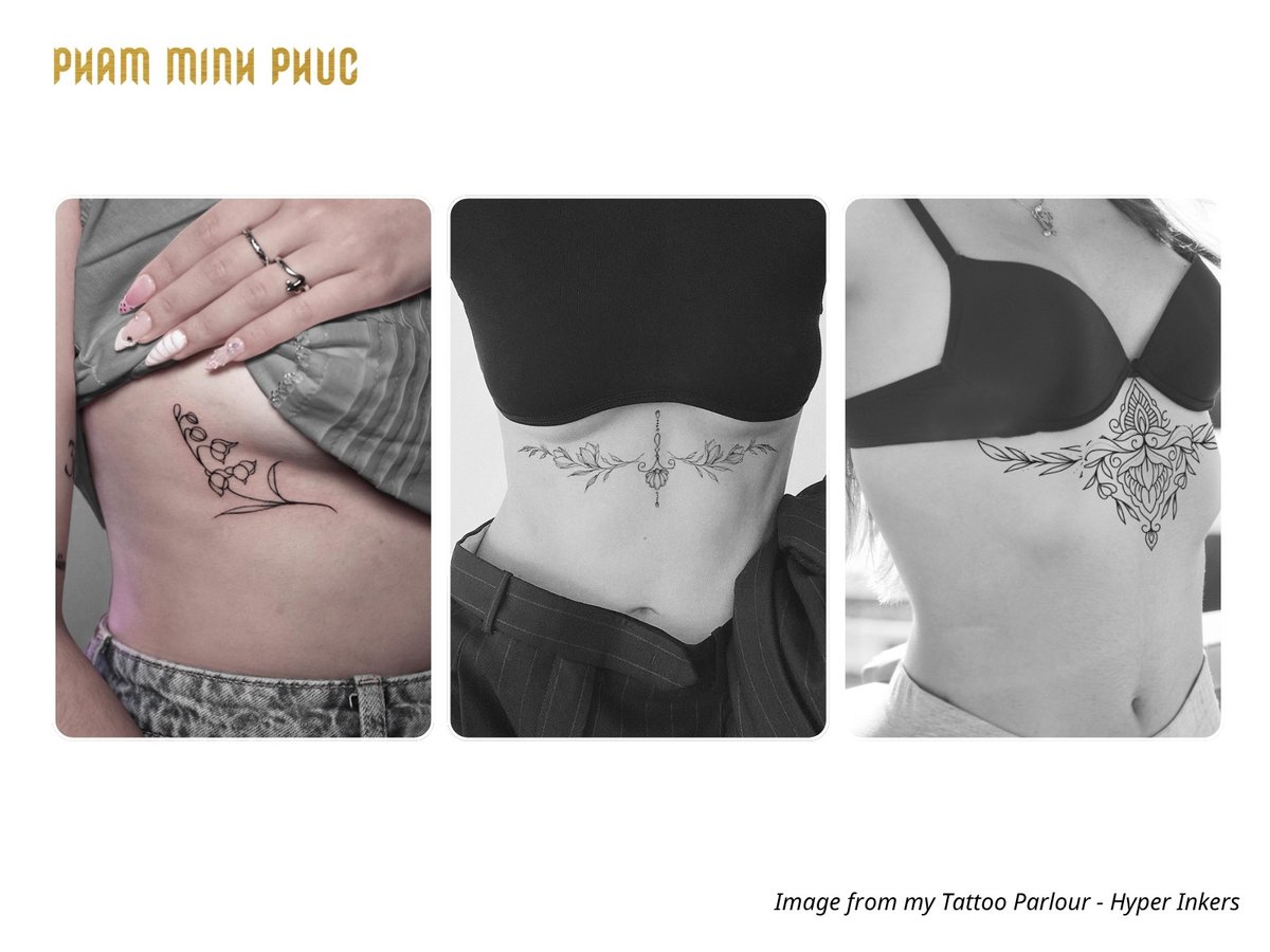 Underboob tattoo placement