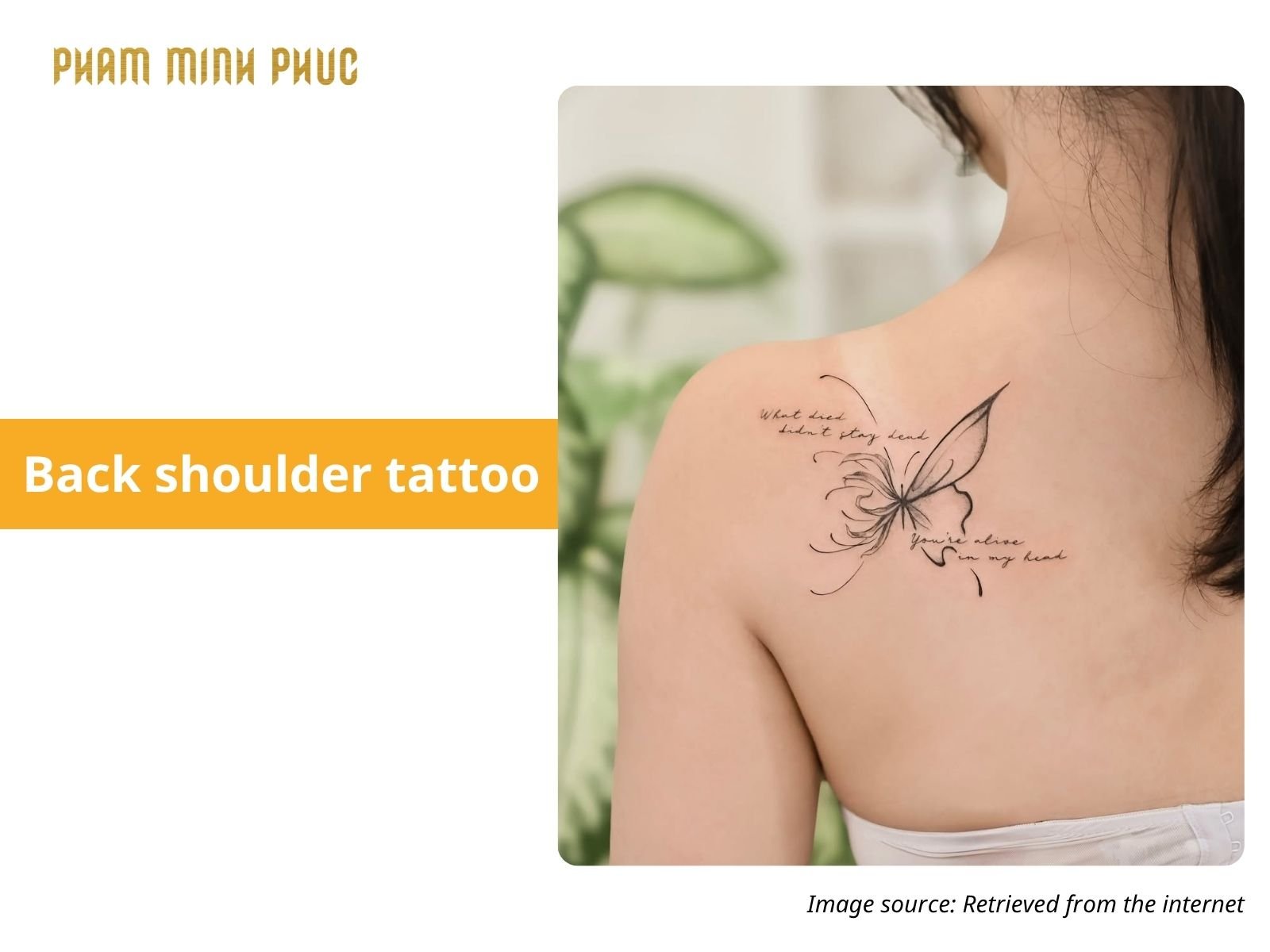 butterfly back shoulder tattoo