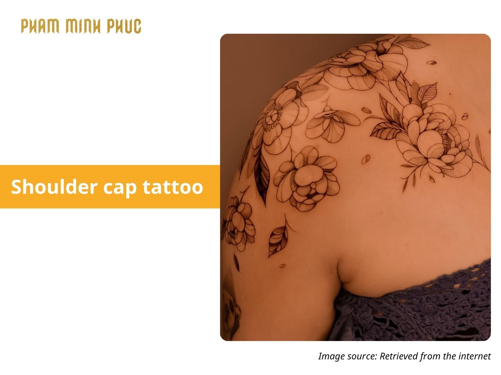 fineline shoulder cap tattoo