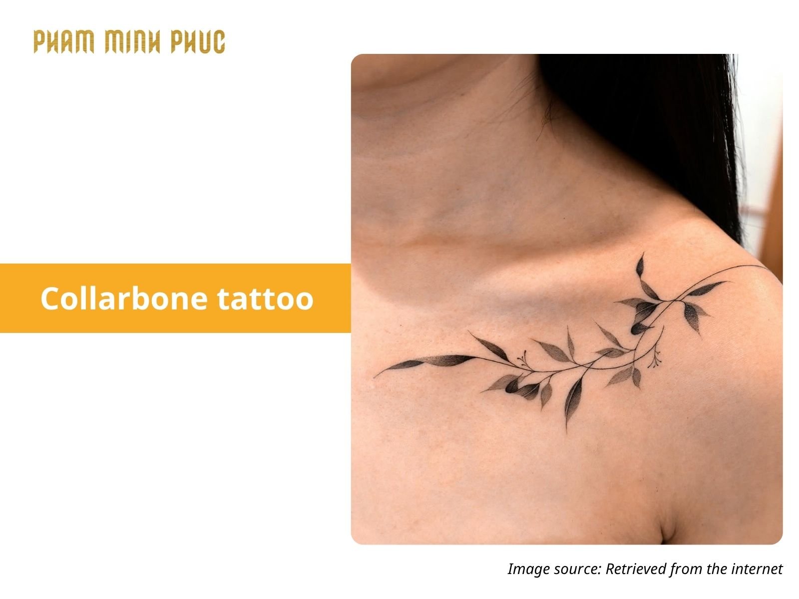 floral collarbone tattoo