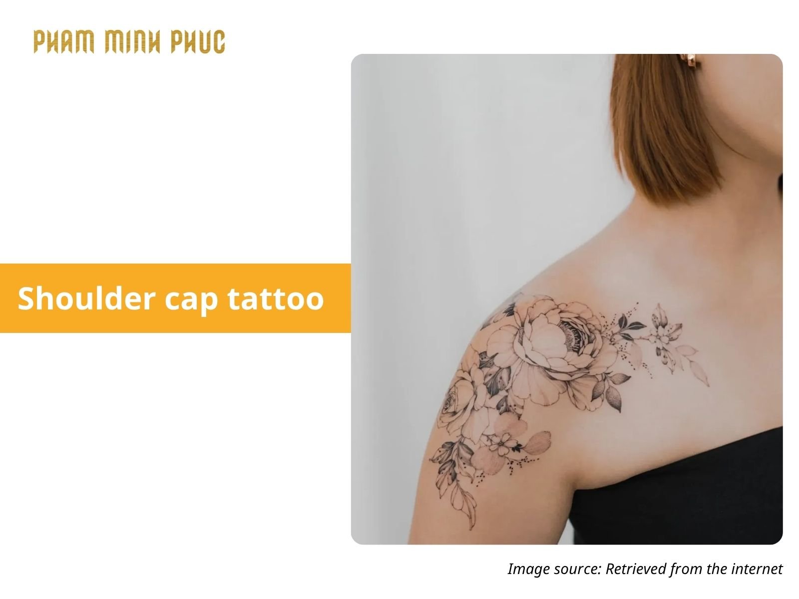 floral shoulder cap tattoo