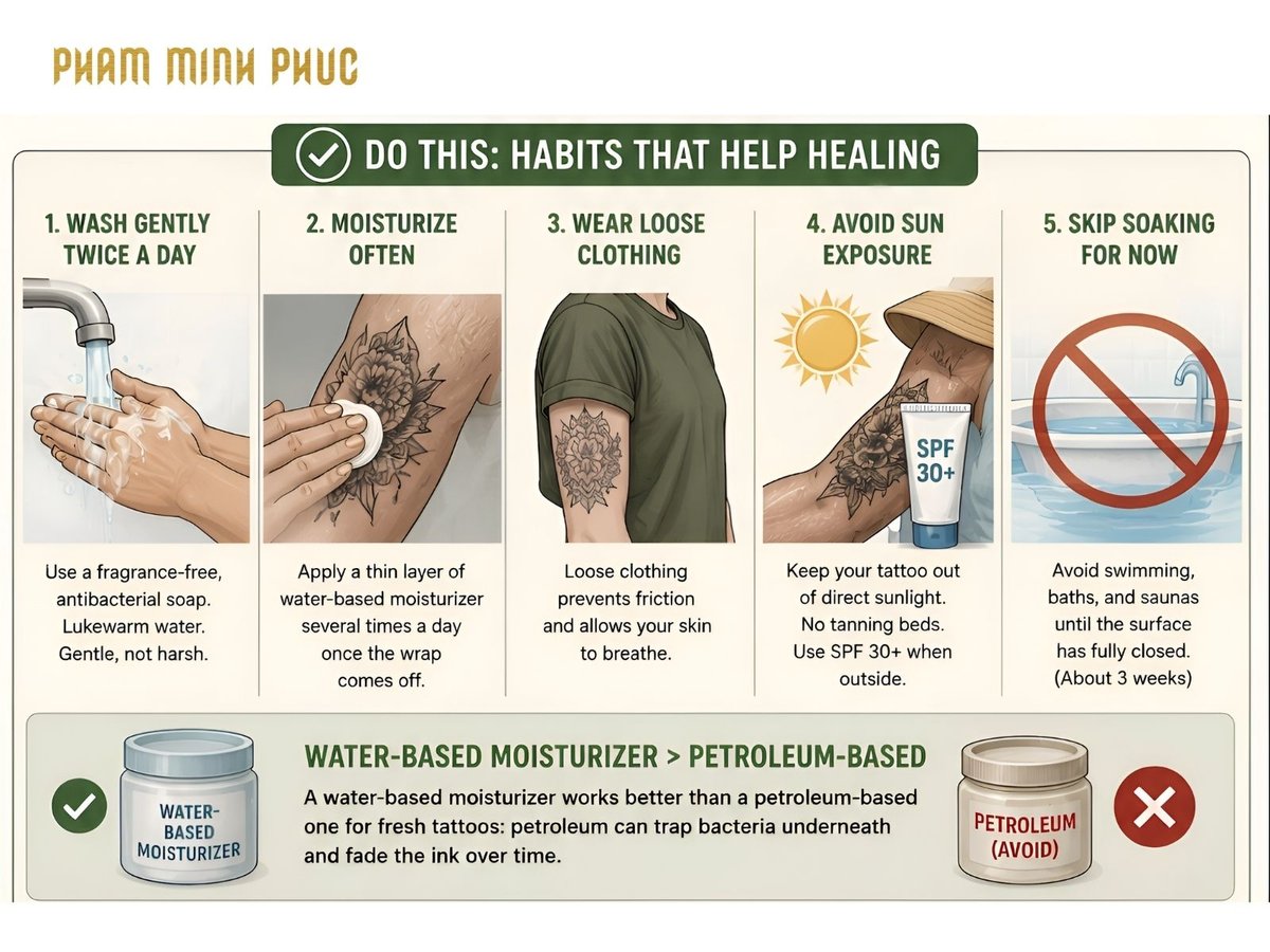 Habits to help tattoo heal faster