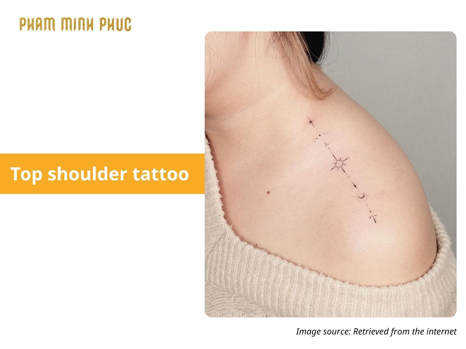 minimal top shoulder tattoo