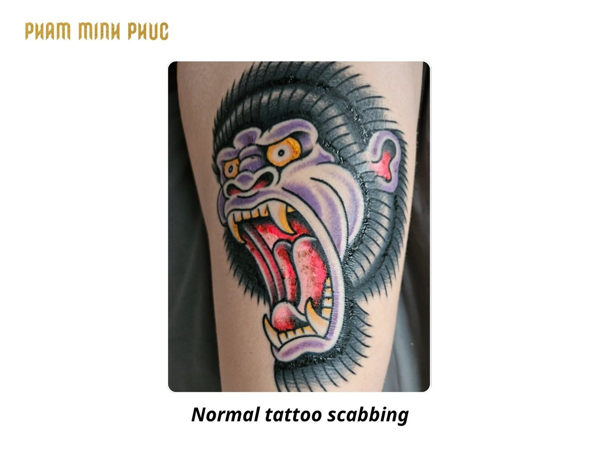 Normal tattoo scabbing
